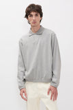 Sylane Relaxed Light Pile Jersey Polo - Grey Melange