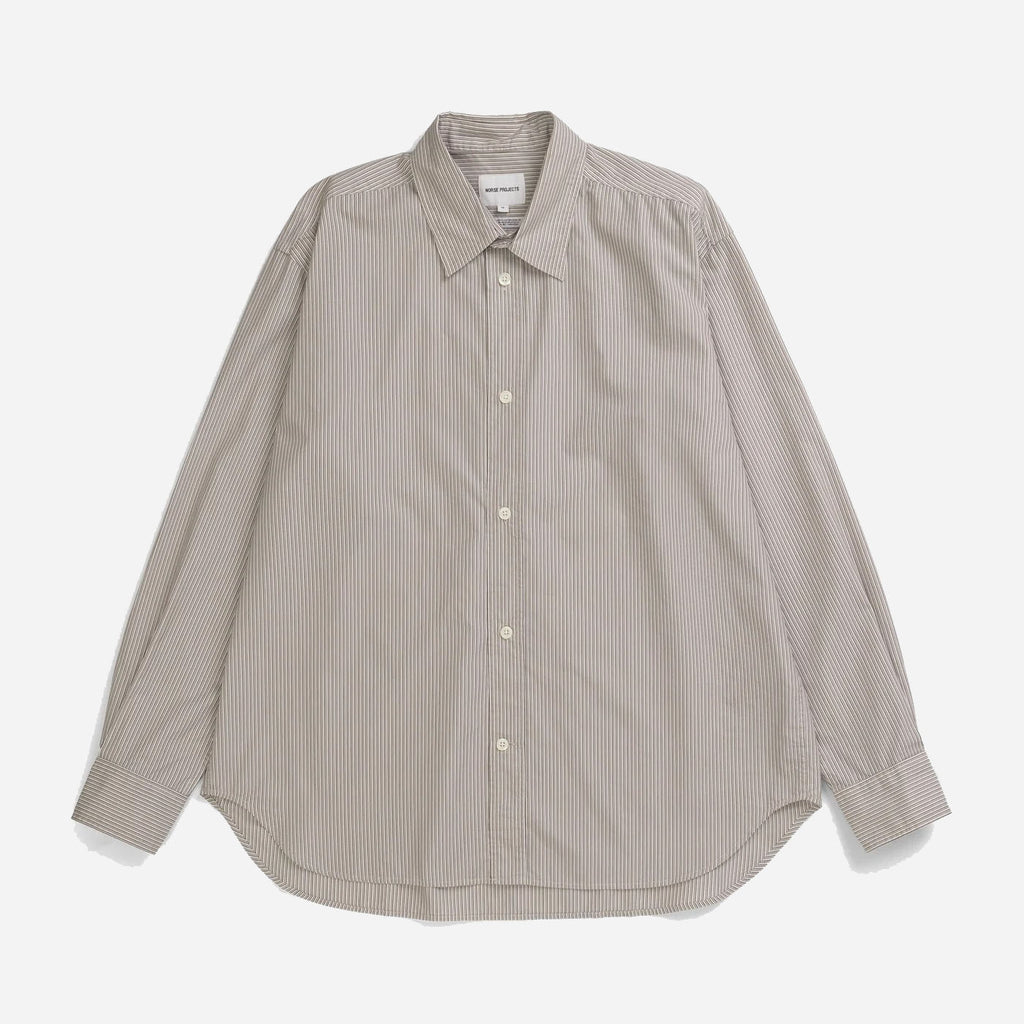 Espevik Fine Oversize Shirt - Walnut