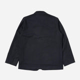 Two Button Jacket Upcycled Italian Tweed - Dark Navy