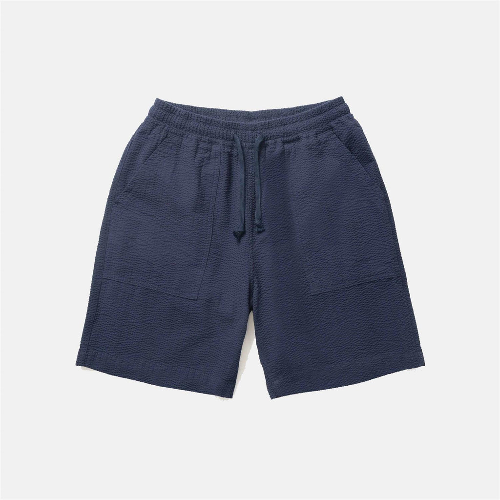 Seersucker Chef Shorts - Navy