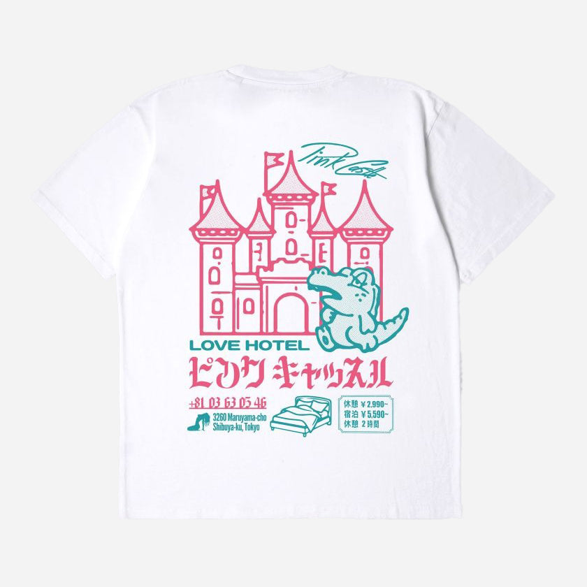 Pink Castle T-shirt - White