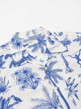 Jungle Toile Poplin Camp Shirt - White