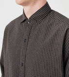Micro Plaid Wind Shirt - Navy