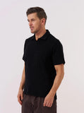 Fantasy Checkerboard Vacation Polo - Black