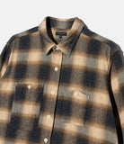 Work Shirt - Khaki Cotton Heavy Shadow Plaid Flannel