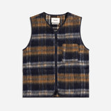 Bute Vest - Navy Check Brushed Wool