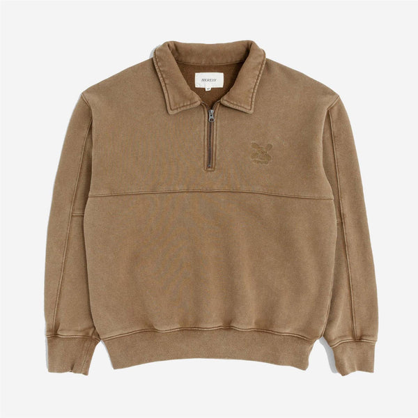 Green Man 1/4 Zip - Biscuit