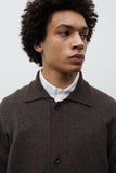 Aldrup Lambswool Cardigan - Heathland Brown