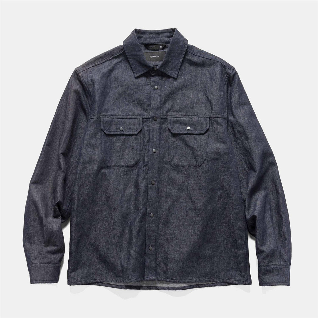 Travail Shirt Cotton Linen Denim - Indigo