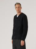 Cardigan Wool Fleece - Black