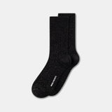 Bykle Neps Wool Rib Sock - Charcoal Melange