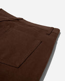 Brushed Back Pleated Jeans - Fudge