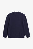 Henning Cotton Wool Rib Sweater - Dark Navy