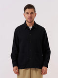 Kendal Cotton Travail Overshirt - Black