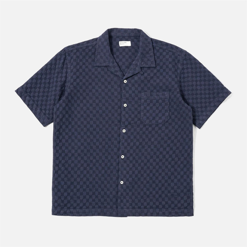 Dot Waffle Road Shirt - Navy