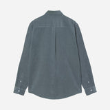 L/S Madison Fine Cord Shirt - Cozy Blue/Wax
