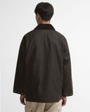 Oversized Bedale Waxed Jacket - Dark Brown