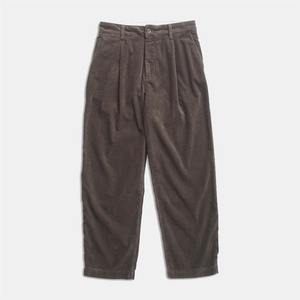 Volda Pleated Wide Wale Corduroy Trouser - Beluga