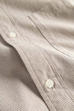 Espevik Oversize Micro Poplin Check Shirt - Oatmeal