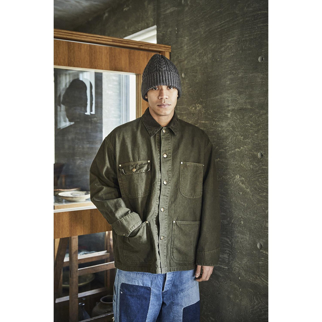 Relaxed Fit Oxford Coverall - Coffee Brown
