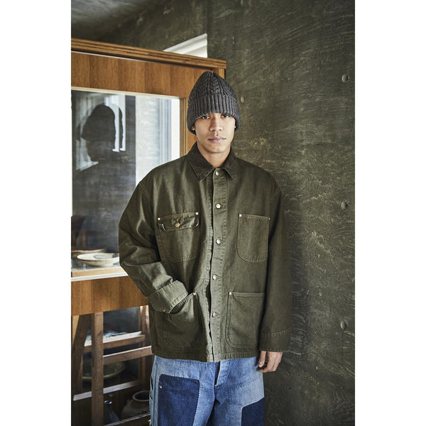 Relaxed Fit Oxford Coverall - Coffee Brown