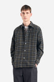 Ole Oversized Wool Check Shirt - Charcoal Grey