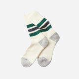 Coarse Ribbed Old Skool Crew Socks - Green/Charcoal