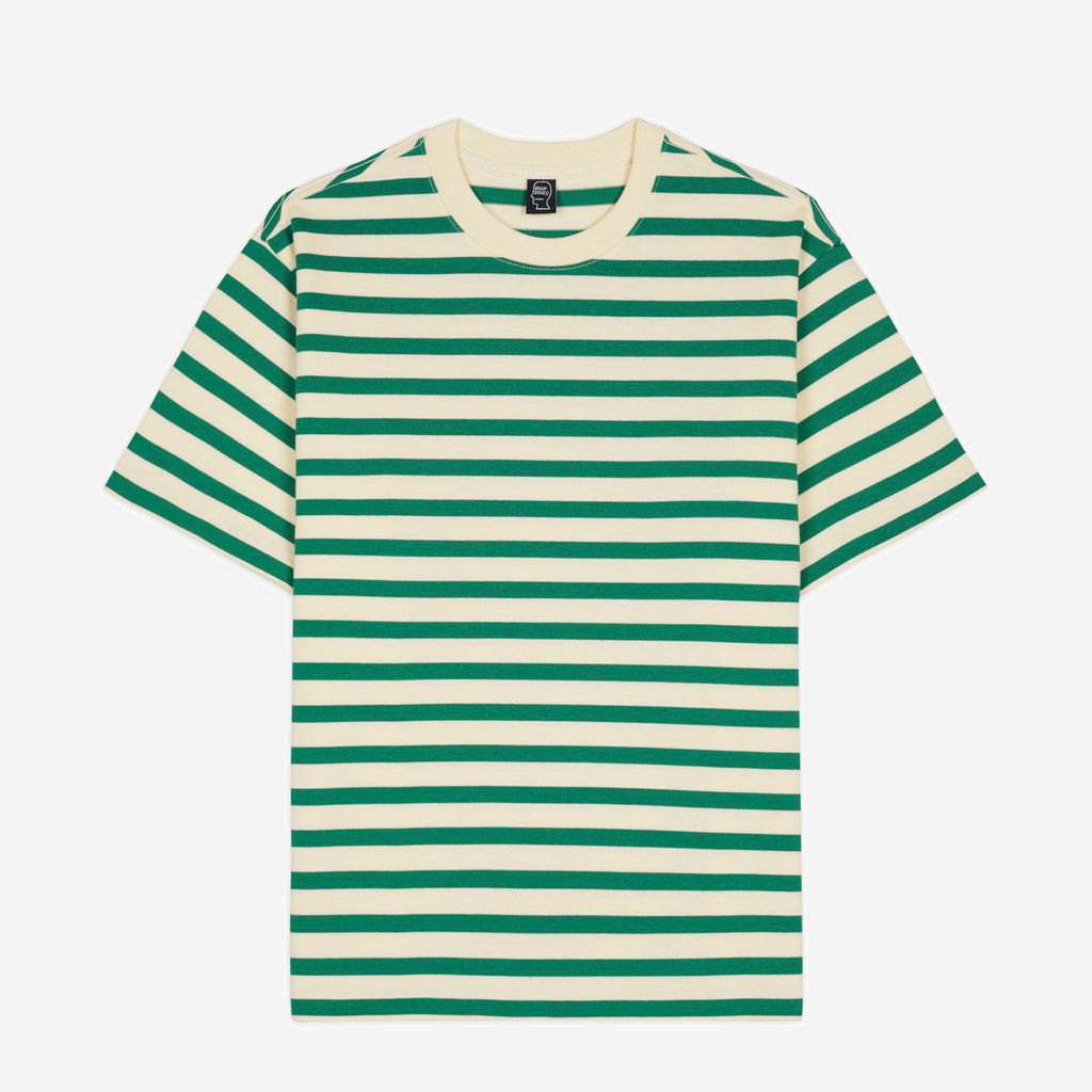 Organic SS Striped T-Shirt - Green