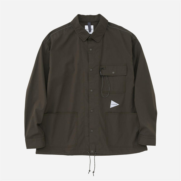dry rip shirt jacket - khaki