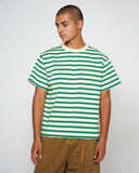 Organic SS Striped T-Shirt - Green