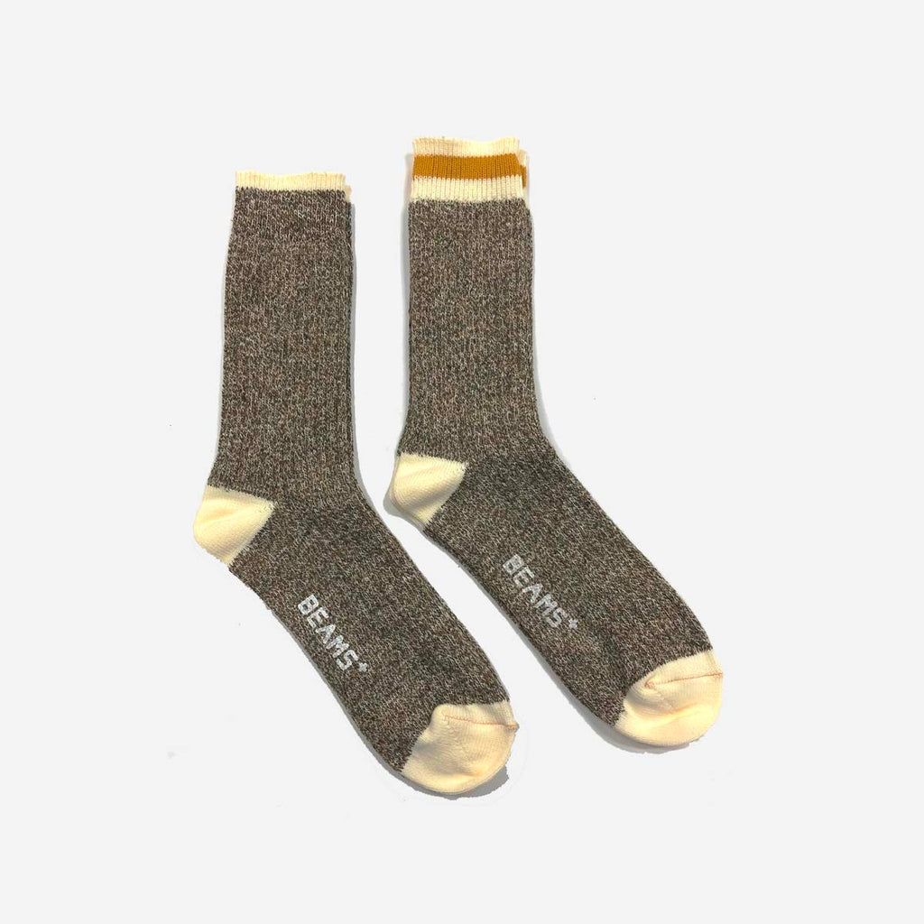 Rag Socks - Khaki/Yellow