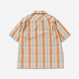 dry check open SS shirt - orange