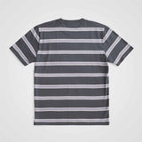 Johannes Organic Multicolour Stripe T-shirt - Battleship Grey