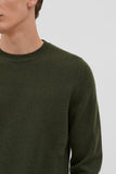 Sigfred Merino Lambswool Sweater - Army Green