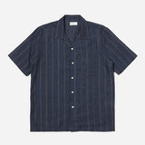 Road Shirt - Navy Stripe Linen