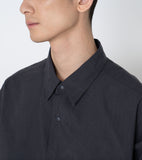 Regular Collar Wind Shirt - Charcoal