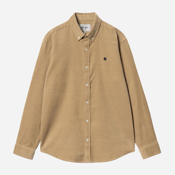 L/S Madison Fine Cord Shirt - Sable/Black