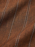 Road Shirt - Brown Stripe Linen